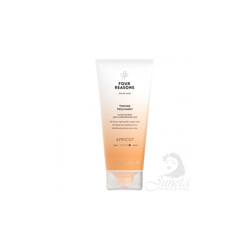 FOUR REASONS COLOR MASK kaukė tonuojamoji APRICOT 200 ml FOUR REASONS COLOR MASK kaukė tonuojamoji APRICOT 200 ml