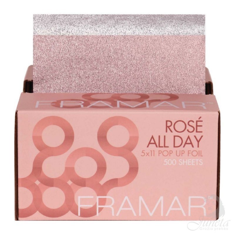 Folija plaukų dažymui Framar Pop Up Foil Rose All Day 500 vnt. Folija plaukų dažymui Framar Pop Up Foil Rose All Day 500 vnt.