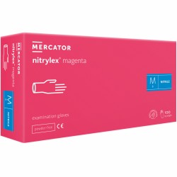 Nitrilinės pirštinės ryškiai rožinės Magenta, 100 vnt XS/ S/ M