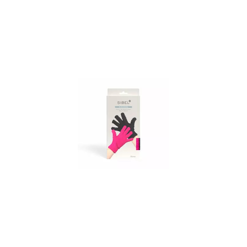 Pirštinės dažymui Sibel Bleach Blenders Gloves 2 vnt. rožinė ir juoda Pirštinės dažymui Sibel Bleach Blenders Gloves 2 vnt. rožinė ir juoda