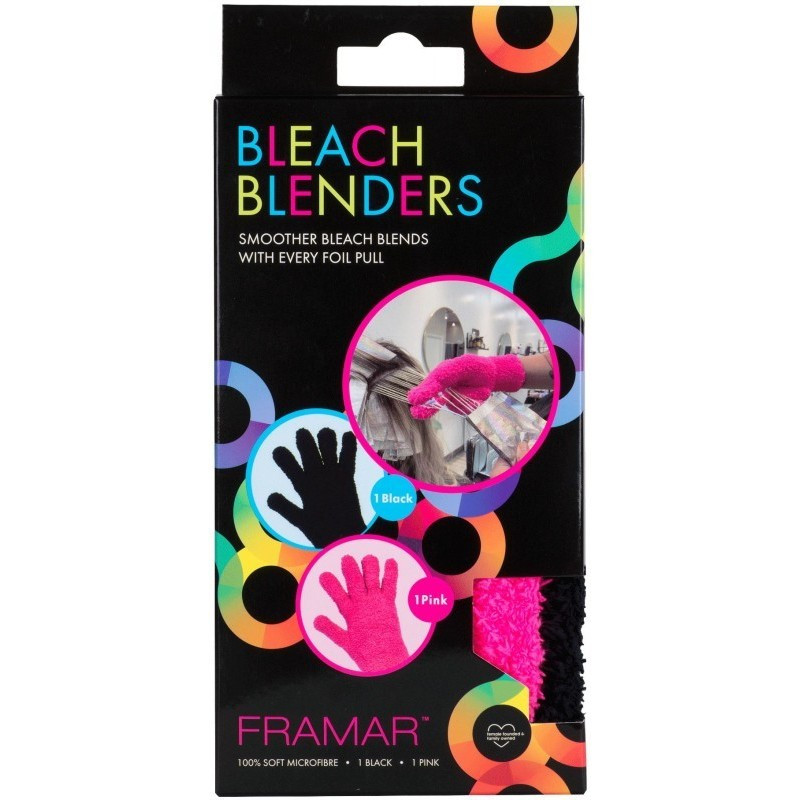 Pirštinės dažymui Framar Bleach Blenders Gloves 2 vnt. rožinė ir juoda