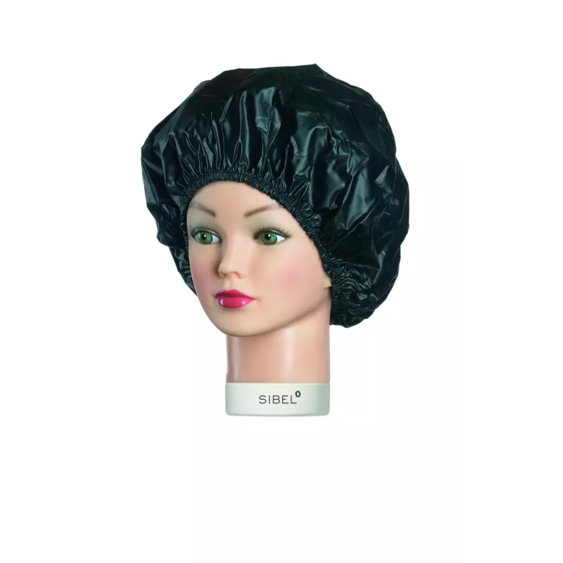 Kepurė su guma, juoda Plasti-Cap Elastic Sibel