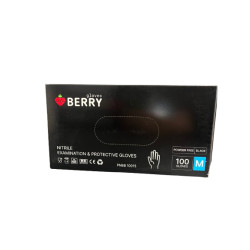 Nitrilinės pirštinės be pudros gloves BERRY 100 vnt S / M / XL