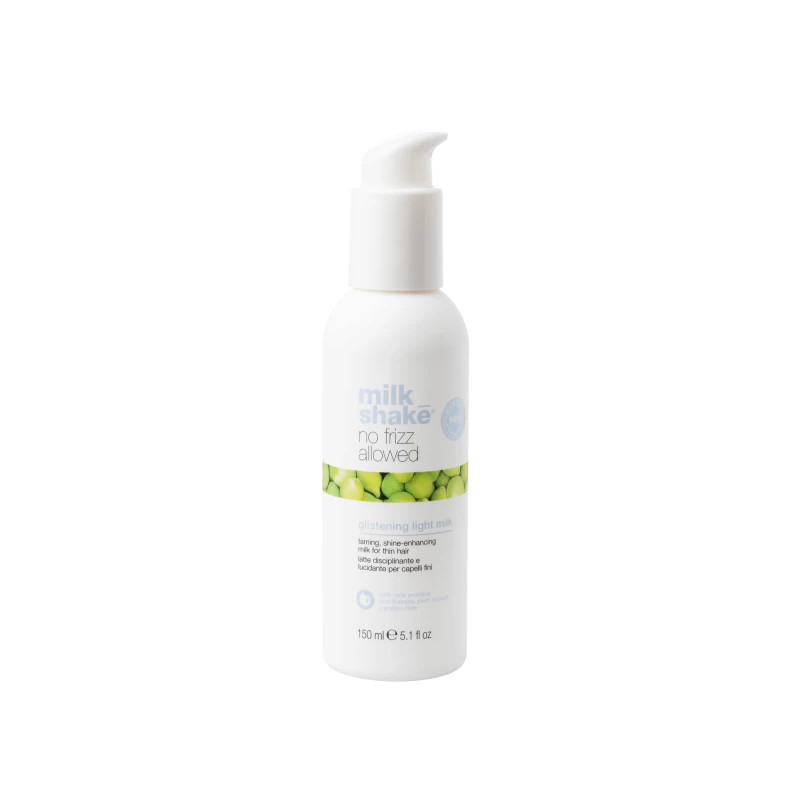 Blizgesio ir glotnumo suteikiantis pienelis ploniems plaukams NO FRIZZ ALLOWED GLISTENING LIGHT MILK 150 ml Blizgesio ir glotnumo suteikiantis pienelis ploniems plaukams NO FRIZZ ALLOWED GLISTENING LIGHT MILK 150 ml