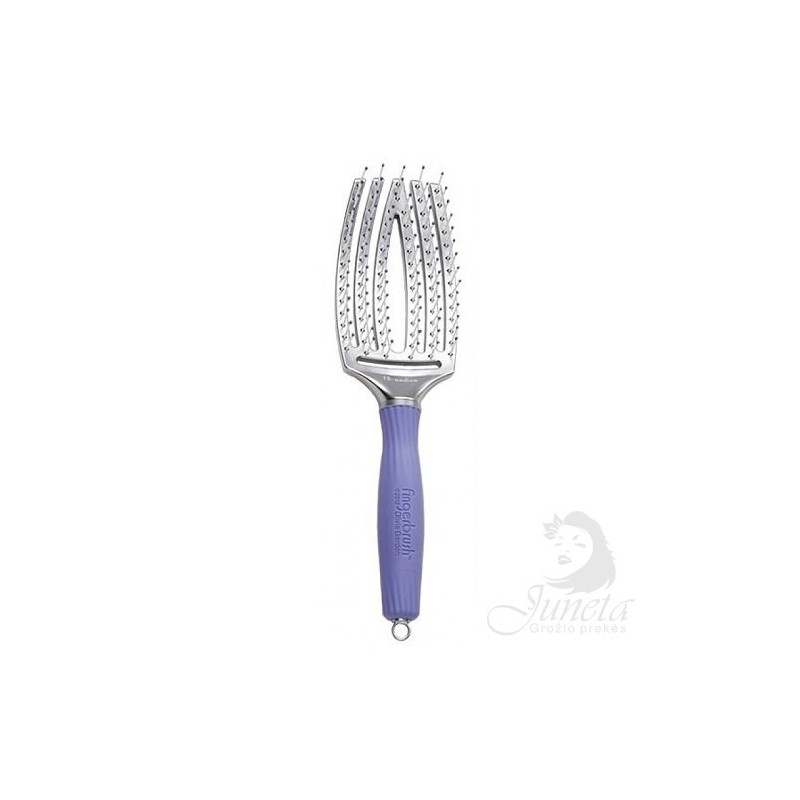 Lenktas kiauryminis šepetys FINGER BRUSH OLIVIA GARDEN MEDIUM